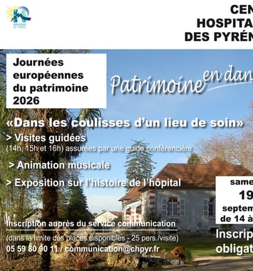 Dans les coulisses d'un lieu de soin : visite, musique et découverte du patrimoine du Centre Hospitalier des Pyrénées