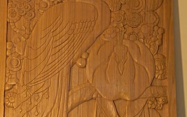 Visite de l'atelier d'une sculptrice sur bois