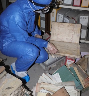 Atelier : dans les coulisses des archives, attention, zone sinistrée !