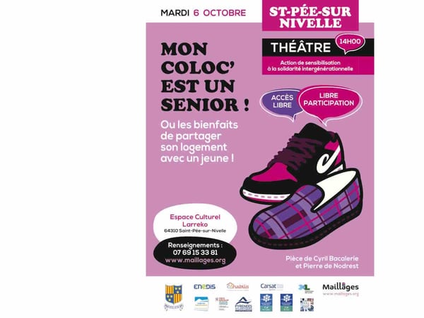 Théâtre : Mon coloc est un sénior