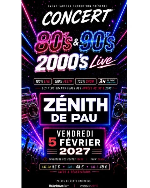 Concert 80's & 90's 2000's live