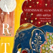 Exposition de l'artiste Poonam Sharma au Bar du Fronton