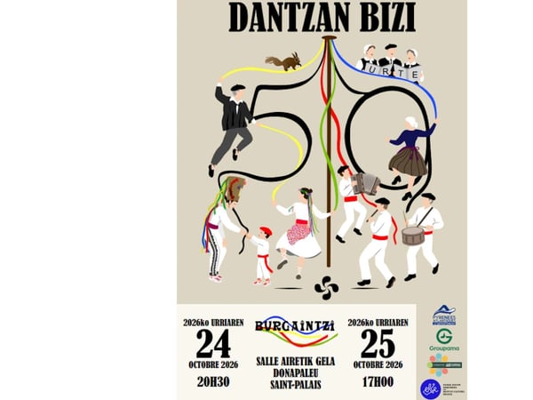 Spectacle de danses basques : 50 ans du groupe Burgaintzi "Dantzan Bizi"